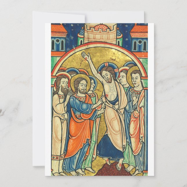 Tvivlaren Thomas från Psalter  Julkort (Framsida)