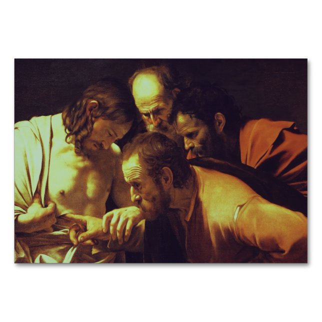 Tvivlet hos Thomas av Caravaggio Bordsnummer (Framsidan)