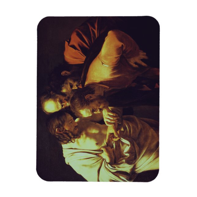 Tvivlet hos Thomas av Caravaggio Magnet (Vertikal)