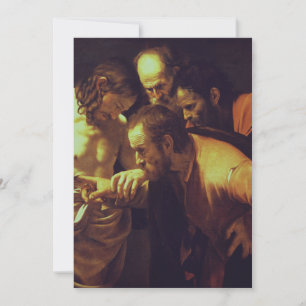 Tvivlet hos Thomas av Caravaggio Tack Kort