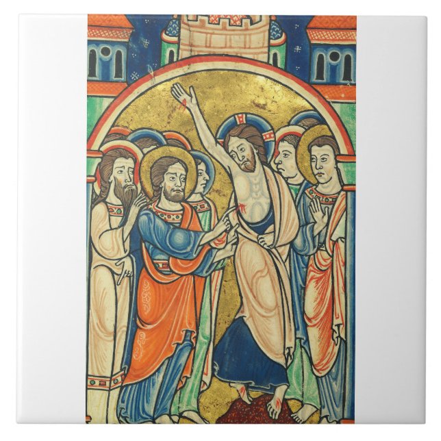 Tvivlet hos Thomas från Psalter Kakelplatta (Framsidan)