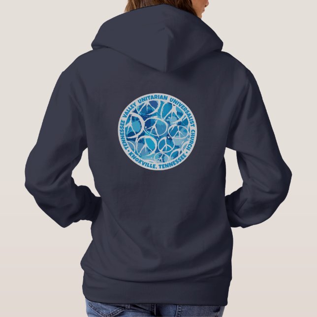 TVUC-Fredstecken i blå skuggor T Shirt (Baksida)