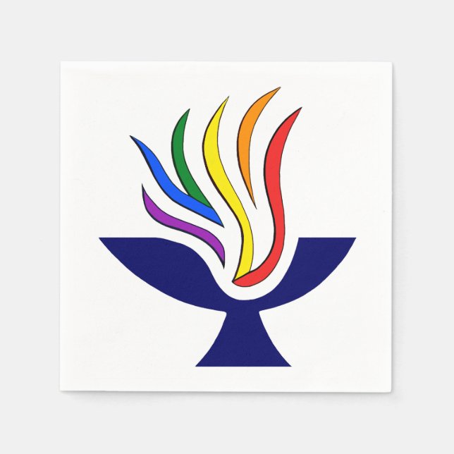 TVUUC Symbol Flaming Chalice Logo Pappersservett (Framsidan)