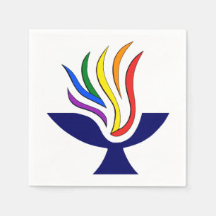 TVUUC Symbol Flammande Kalk Logotyp Pappersservett