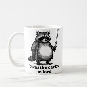 TWAS Kolhydraterna M'Lord Raccoon Medeltida Sopt Kaffemugg