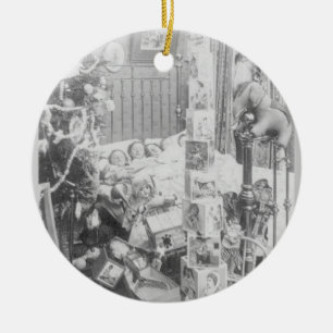Twas natten för jul julgransprydnad keramik