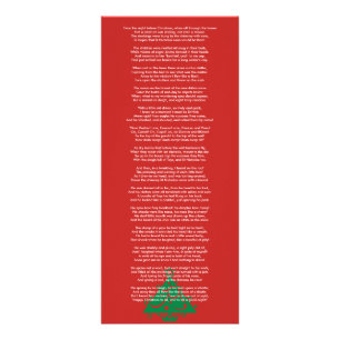 Twas natten för julberömddikt reklamkort