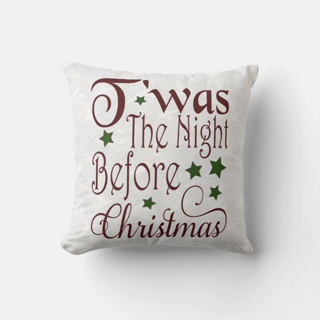 Twas Night Reversible Grönt/Black Rand Pillow Kudde (Framsida)