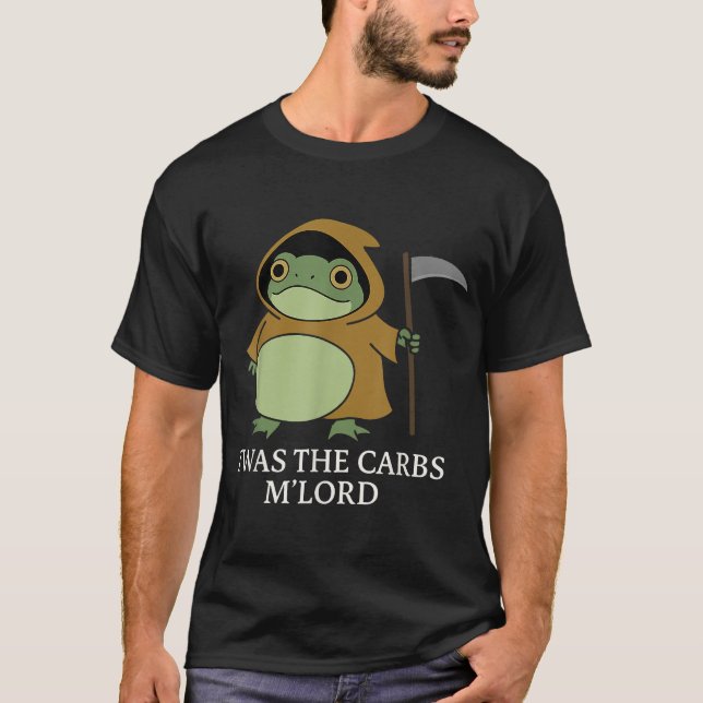 T'Was The Carbs M Lord Medieval Knight Frog T Shirt (Framsida)