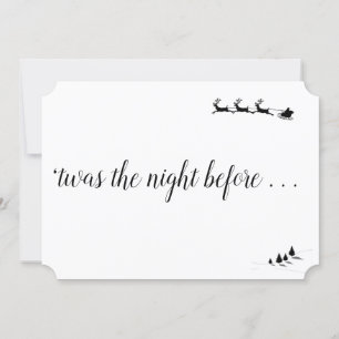 "Twas the Natt before"-inbjudan till jul-Kväll Inbjudningar