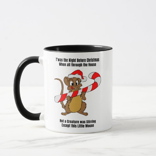 Twas the Night Before Christmas Mouse Mug Mugg (Vänster)