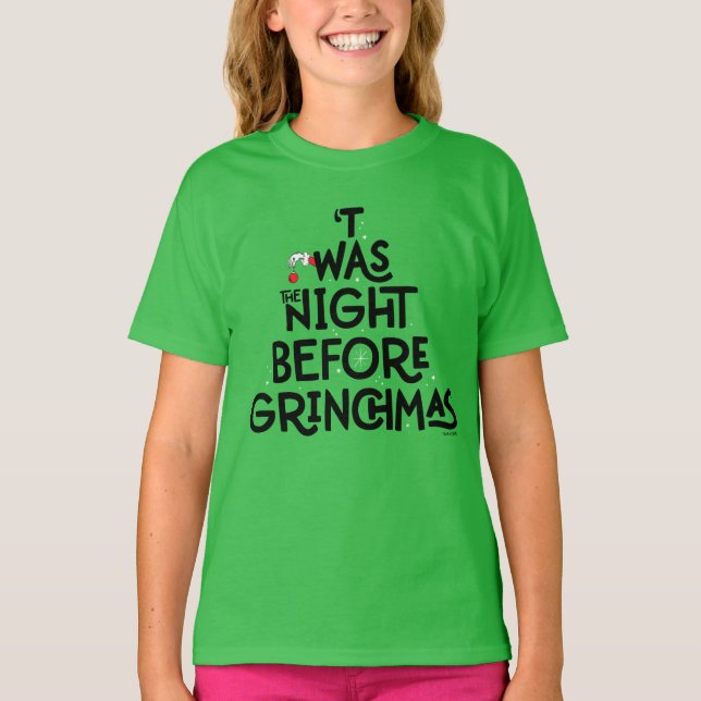 'Twas the Night Before Grinchmas T Shirt (Framsida)