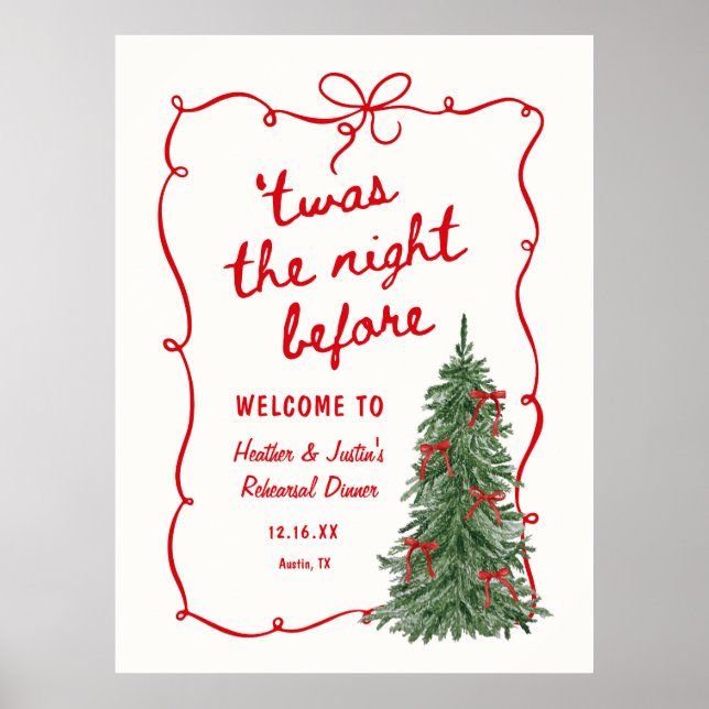 Twas The Night Before Holiday Rehearsal Dinner  Poster (Framsidan)