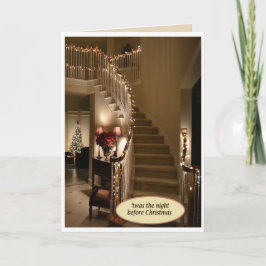 "Twas the night before jul" kort med kuvert