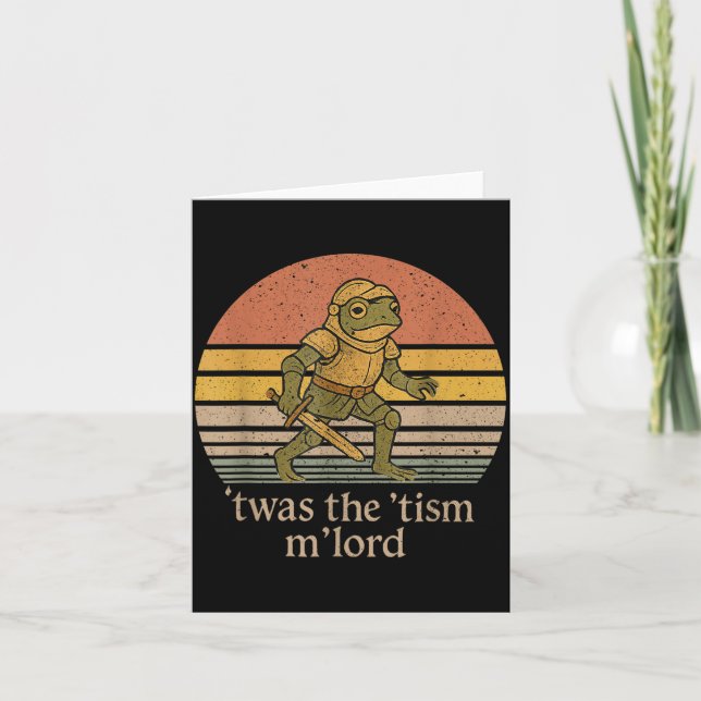 Twas The Tism M Lord Frog Knight - Autism Awarenes Kort (Framsida)