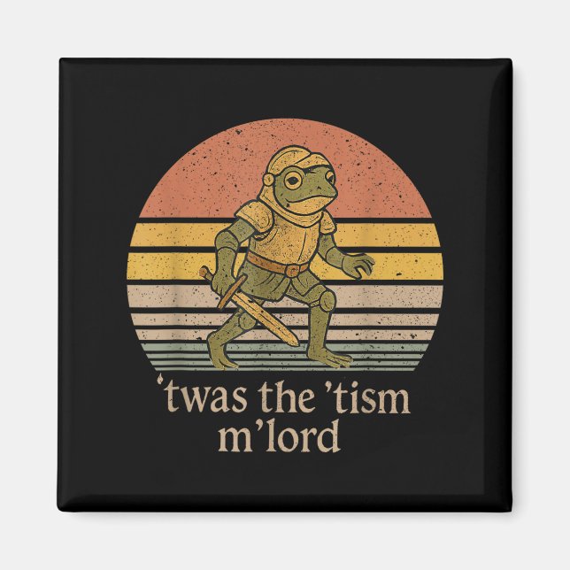 Twas The Tism M Lord Frog Knight - Autism Awarenes Magnet (Framsidan)