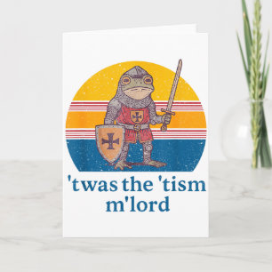 Twas The Tism M Lord Frog Knight - Autism Medveten Kort
