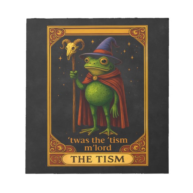 T'was The 'Tism M'Lord Frog Meme Autism Awareness Anteckningsblock (Framsida)