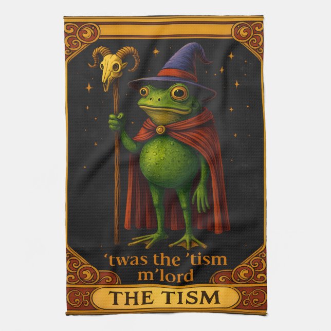 T'was The 'Tism M'Lord Frog Meme Autism Awareness Kökshandduk (Vertikal)