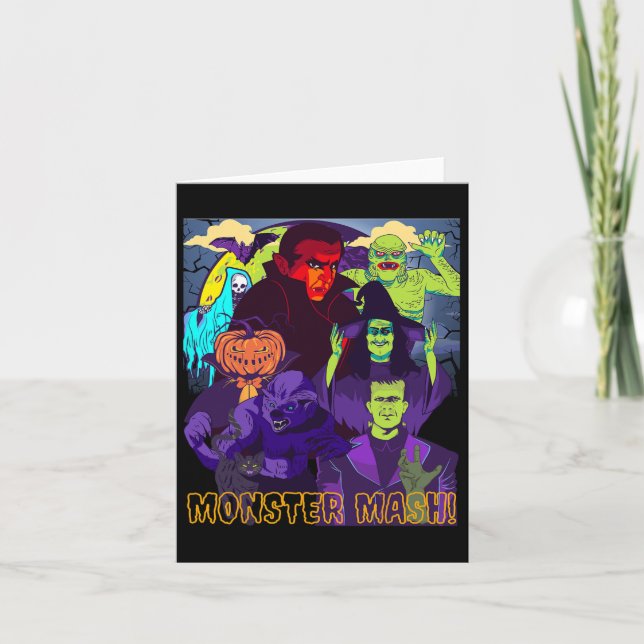 Twear Tee's Monster Mash Halloween Costume Roligt  Kort (Framsida)