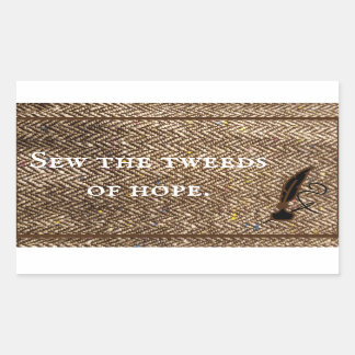 Tweed-hoppdekal för färg rektangulärt klistermärke