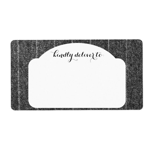 Tweed Slate Fabric Grått Streck Fraktsedel (Framsidan)