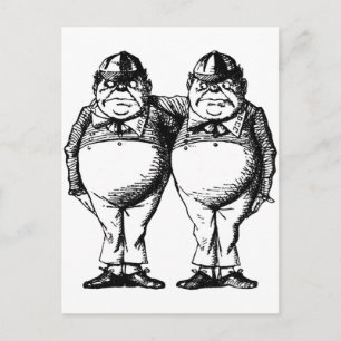 Tweedle Dee and Tweedle Dum Vykort