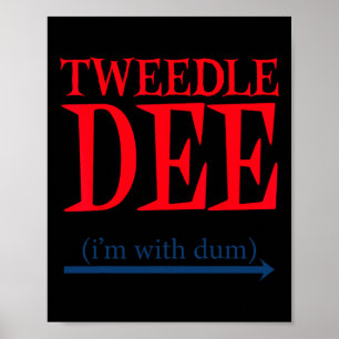 Tweedle Dee I är med Dum - Lazy Couple Halloween C Poster