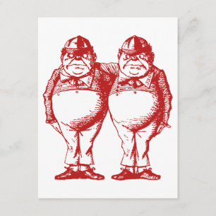 Tweedle Dee och Tweedle Dum det röda Inbjudningar
