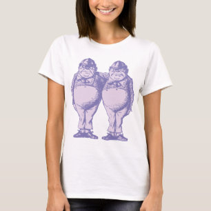 Tweedle Dee och Tweedle Dum Inked lavendel T-shirt