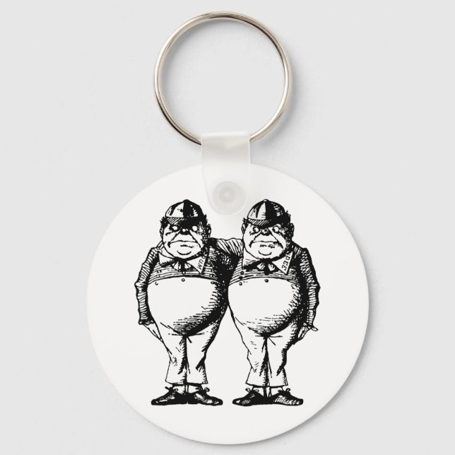 Tweedle Dee och Tweedle Dum Inked Nyckelring (Framsida)