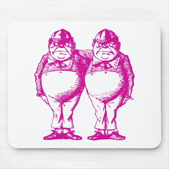 Tweedle Dee och Tweedle Dum Inked rosor Musmatta (Framsidan)