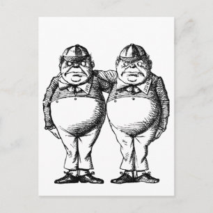 Tweedle Dee och Tweedle Dum Vykort