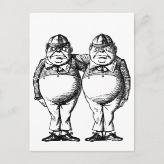 Tweedle Dee och Tweedle Dum Vykort