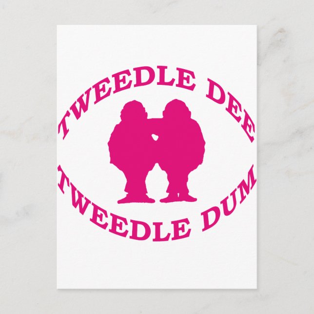 Tweedle Dee & Tweedle Dum Vykort (Framsida)