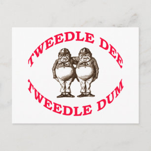 Tweedle Dee & Tweedle Dum Vykort
