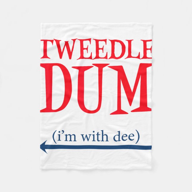 Tweedle Dum I är med Dee - Lazy Couple Halloween C Fleecefilt (Framsidan)