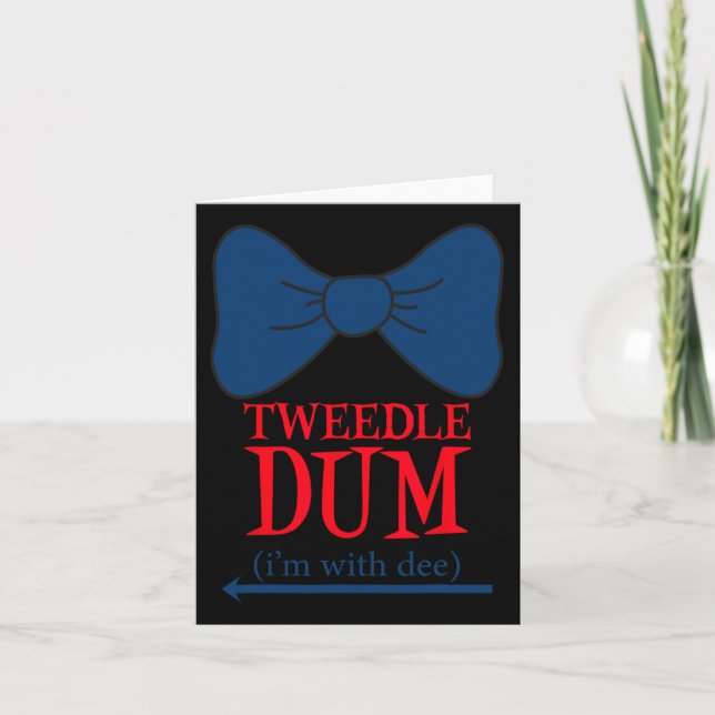 Tweedle Dum I är med Dee - Lazy Couple Halloween C Kort (Framsida)