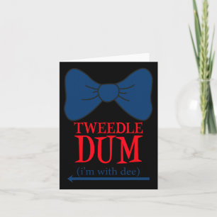 Tweedle Dum I är med Dee - Lazy Couple Halloween C Kort