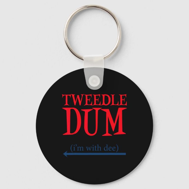 Tweedle Dum I är med Dee - Lazy Couple Halloween C Nyckelring (Framsida)