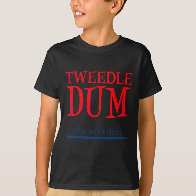 Tweedle Dum I är med Dee - Lazy Couple Halloween C T Shirt (Framsida)