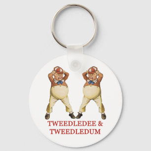 TWEEDLEDEE & TWEEDLEDUM I UNDERLAND NYCKELRING