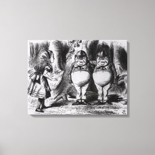 Tweedledum och Tweedledee Canvastryck