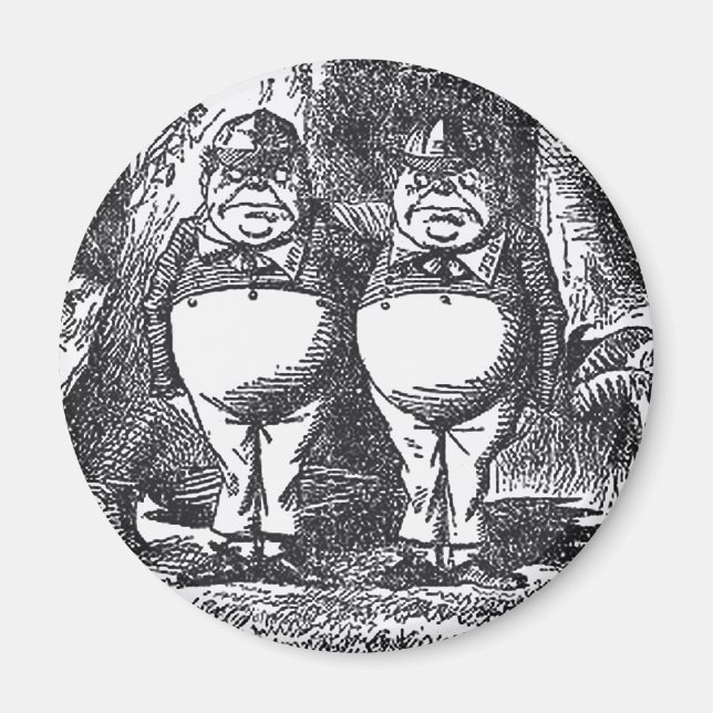 Tweedledum och Tweedledee Magnet (Framsidan)