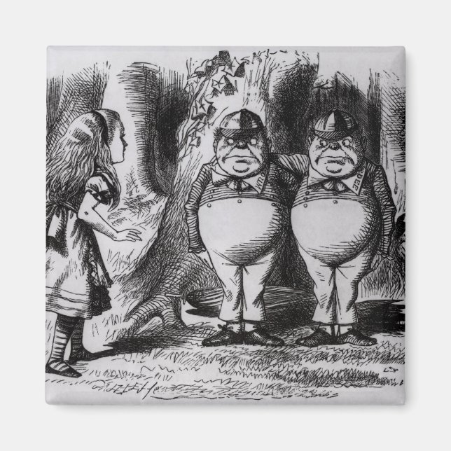 Tweedledum och Tweedledee Magnet (Framsidan)
