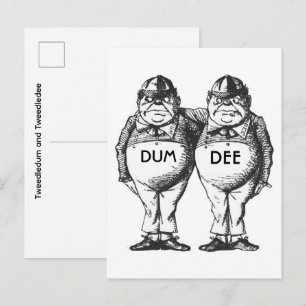 Tweedledum och Tweedledee Vykort