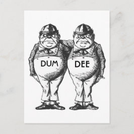 Tweedledum och Tweedledee Vykort
