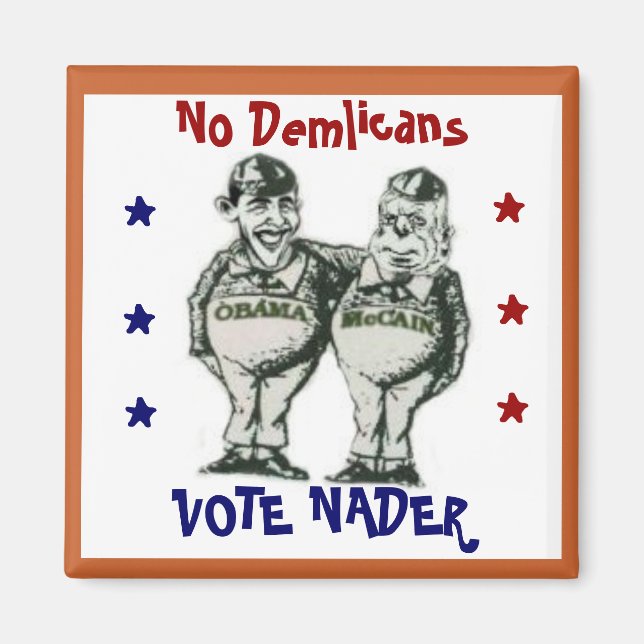 Tweedledum och Tweedledumber Square Magnet (Framsidan)