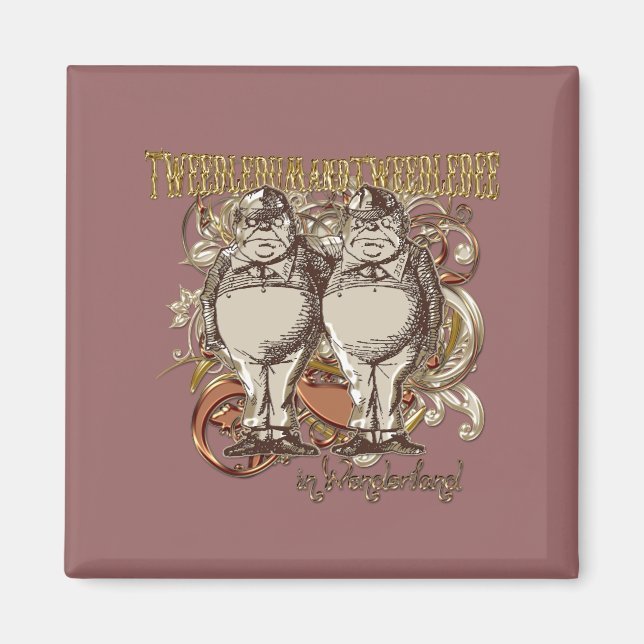 Tweedledum & Tweedledee Carnivale Stil Guld Ver. Magnet (Framsidan)