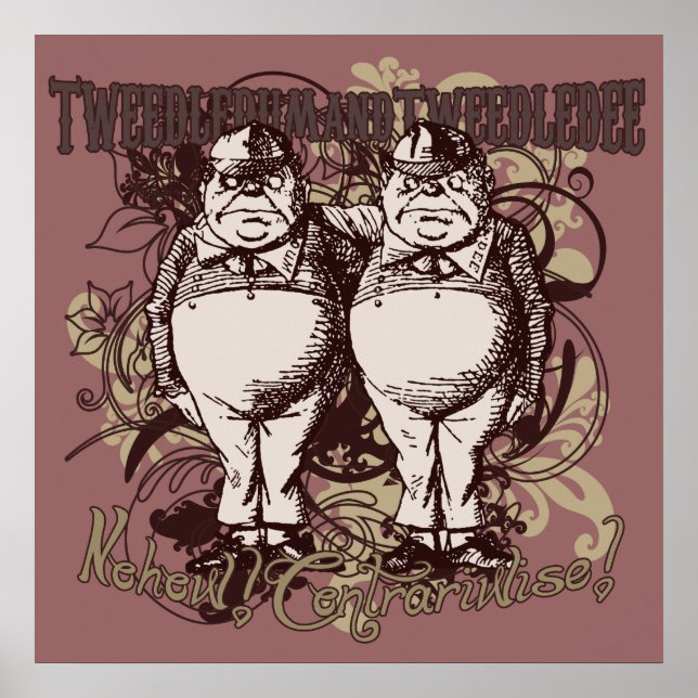 Tweedledum & Tweedledee Carnivale Stil Poster (Framsidan)